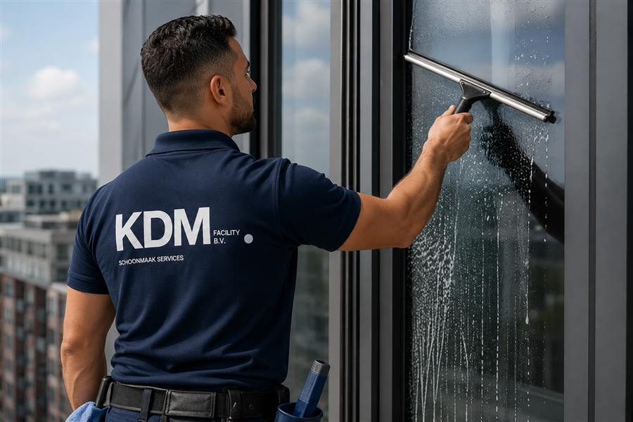 Schoonmaakwerkzaamheden in kantooromgeving